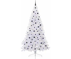 Dirbtinė Kalėdų eglutė su 300 LED Balta 240 cm PVC ir Plienas