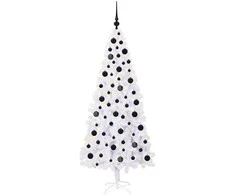 Dirbtinė Kalėdų eglutė su 300 LED Balta 180 cm PVC ir Plienas