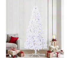 Dirbtinė Kalėdų eglutė su 300 LED Balta 240 cm PVC ir Plienas