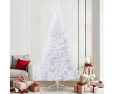 Dirbtinė Kalėdų eglutė su 300 LED Balta 240 cm PVC ir Plienas