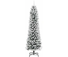 Dirbtinė Kalėdų eglutė Balta 210 cm PVC ir Metalas ir Plastikas