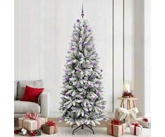 Dirbtinė Kalėdų eglutė su 300 LED s stovu Balta 240 cm
