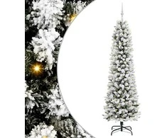 Dirbtinė Kalėdų eglutė Balta 210 cm PVC ir Metalas ir Plastikas