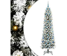 Dirbtinė Kalėdų eglutė Balta 210 cm PVC ir Metalas ir Plastikas