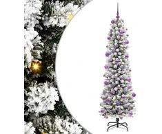 Dirbtinė Kalėdų eglutė Balta 210 cm PVC ir Metalas ir Plastikas