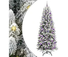 Dirbtinė Kalėdų eglutė su 300 LED s stovu Balta 210 cm