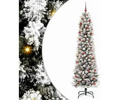 Dirbtinė Kalėdų eglutė Balta 210 cm PVC ir Metalas ir Plastikas