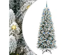 Dirbtinė Kalėdų eglutė su 300 LED s stovu Balta 210 cm
