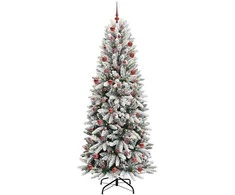 Dirbtinė Kalėdų eglutė su 300 LED s stovu Balta 210 cm
