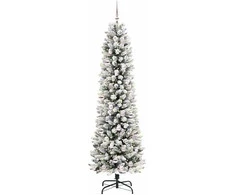Dirbtinė Kalėdų eglutė Balta 210 cm PVC ir Metalas ir Plastikas