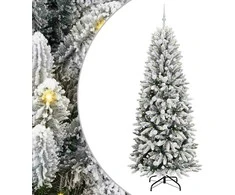 Dirbtinė Kalėdų eglutė su 300 LED s stovu Balta 210 cm