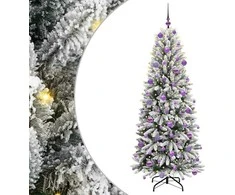Dirbtinė Kalėdų eglutė su 300 LED s stovu Balta 180 cm