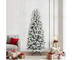Dirbtinė Kalėdų eglutė su 300 LED s stovu Balta 210 cm