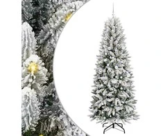 Dirbtinė Kalėdų eglutė su 300 LED s stovu Balta 210 cm