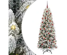 Dirbtinė Kalėdų eglutė su 300 LED s stovu Balta 180 cm