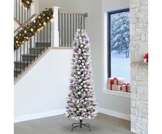 Dirbtinė Kalėdų eglutė Balta 240 cm PVC ir Metalas ir Plastikas
