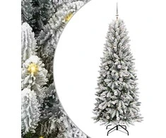 Dirbtinė Kalėdų eglutė su 300 LED s stovu Balta 210 cm
