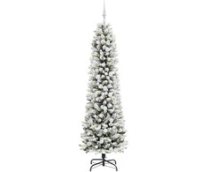 Dirbtinė Kalėdų eglutė Balta 210 cm PVC ir Metalas ir Plastikas