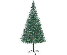 Dirbtinė Kalėdų eglutė su 300 LED Žalia 210 cm PVC ir plienas
