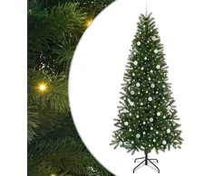 Dirbtinė Kalėdų eglutė su 300 LED Žalia 240 cm PE ir PVC