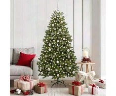 Dirbtinė Kalėdų eglutė su 300 LED Žalia 180 cm PVC ir metalas