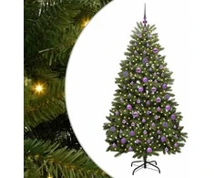 Dirbtinė Kalėdų eglutė su 300 LED Žalia 180 cm PVC ir metalas