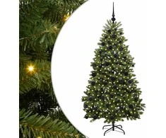 Dirbtinė Kalėdų eglutė su 300 LED Žalia 180 cm PVC ir metalas