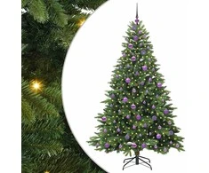 Dirbtinė Kalėdų eglutė su 300 LED Žalia 180 cm PE ir PVC