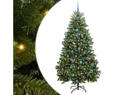 Dirbtinė Kalėdų eglutė su 300 LED Žalia 180 cm PVC ir metalas