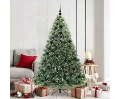 Dirbtinė Kalėdų eglutė su 300 LED Žalia 180 cm PE ir PVC