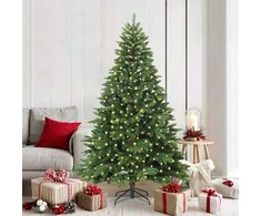 Dirbtinė Kalėdų eglutė su 300 LED Žalia 180 cm PE ir PVC