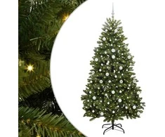 Dirbtinė Kalėdų eglutė su 300 LED Žalia 210 cm PVC ir metalas