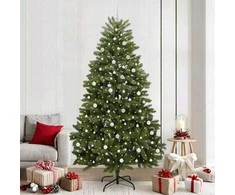 Dirbtinė Kalėdų eglutė su 300 LED Žalia 240 cm PVC ir metalas