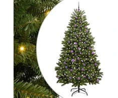 Dirbtinė Kalėdų eglutė su 300 LED Žalia 240 cm PVC ir metalas