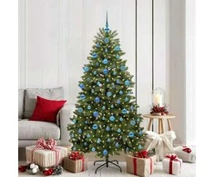 Dirbtinė Kalėdų eglutė su 300 LED Žalia 180 cm PVC ir metalas