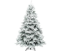 Dirbtinė Kalėdų eglutė su 300 LED Balta 210 cm PE ir PVC
