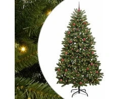 Dirbtinė Kalėdų eglutė su 300 LED Žalia 240 cm PVC ir metalas