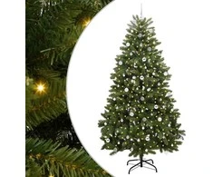 Dirbtinė Kalėdų eglutė su 300 LED Žalia 240 cm PVC ir metalas