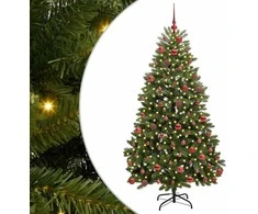 Dirbtinė Kalėdų eglutė su 300 LED Žalia 180 cm PVC ir metalas