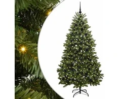Dirbtinė Kalėdų eglutė su 300 LED Žalia 210 cm PVC ir metalas