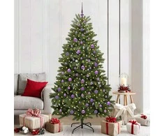 Dirbtinė Kalėdų eglutė su 300 LED Žalia 210 cm PVC ir metalas