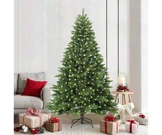 Dirbtinė Kalėdų eglutė su 300 LED Žalia 210 cm PE ir PVC