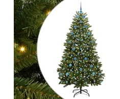Dirbtinė Kalėdų eglutė su 300 LED Žalia 210 cm PVC ir metalas