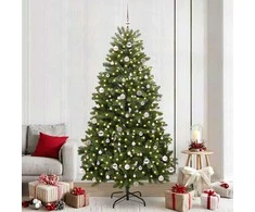 Dirbtinė Kalėdų eglutė su 300 LED Žalia 240 cm PVC ir metalas