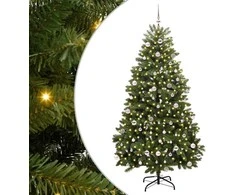Dirbtinė Kalėdų eglutė su 300 LED Žalia 240 cm PVC ir metalas