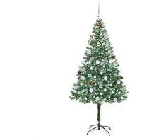 Dirbtinė Kalėdų eglutė su 300 LED Žalia 180 cm PVC ir plienas