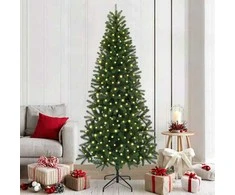 Dirbtinė Kalėdų eglutė su 300 LED Žalia 210 cm PE ir PVC