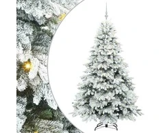 Dirbtinė Kalėdų eglutė su 300 LED Balta 180 cm PE ir PVC