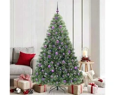 Dirbtinė Kalėdų eglutė su 300 LED Žalia 180 cm PE ir PVC