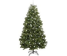 Dirbtinė Kalėdų eglutė su 300 LED Žalia 240 cm PVC ir metalas